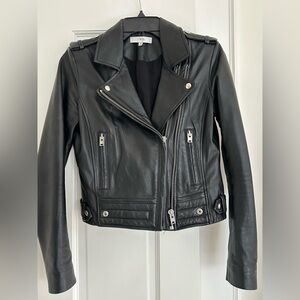 IRO Luiga Moto Leather Jacket – Black, Size 38 (US 2/4)